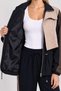 Contrast Color Parachute Garnished Suit Lby0088 Beige Dark Navy Blue - 4