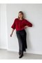 Nellie Big Button Crop Knitwear Cardigan Women's Red - 7