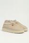 Women's Beige Suede Knitwear High-Top Platform Sole Casual Boots & Slippers Pc-55186 - 3
