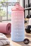 3 Daily Motivational Water Bottles – 2 Liter Wide Mouth Portable Water Bottle with Time Schedule, Bpa and Toxin-Free
