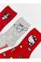 Hello Kitty Patterned Ankle Socks for Girls 3 Pack - 3