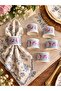 Set of 6 Floral Patterned Porcelain Napkin Rings - Napkin Ring 5cm - 3