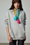 Colorful Lace-Up Detail Hooded Sweatshirt - 2