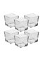 Vienna - Set of 6 Glass Snack Bowls, Sweet Magnolia Bowl, Square, 8 Cm, 400 Cc - 4
