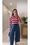 Elsra Red Striped Sweatshirt - 2