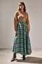 Patterned Flared Suede Skirt - 2