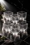Vienna - Set of 6 Glass Snack Bowls, Sweet Magnolia Bowl, Square, 8 Cm, 400 Cc - 2