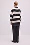 Oversize Striped Knit Sweater - 4