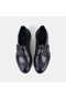 Men's Classic Leather Shoes with Smoked Adjustable Metal Buckle - 6