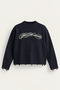 Jasper - Black - Boxy Fit Crew Neck - Men's Sweatshirt