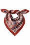 Satin Surface Patterned Scarf 70*70 Lnw0001 Tile Dark Blue