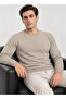 Men's Basic Knitwear Sweater Beige - 2