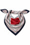 Satin Surface Patterned Scarf 70*70 Lnw0001 Dark Blue Red
