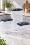 3-Piece Rectangular Storage Container Set with Lids – Kitchen and Food Organizer - 6