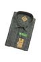 Men's Classic Wide Cut Plaid Double Pocket Long Sleeve Cotton Shirt - 3