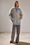 HOODED ZIPPERED OVERSIZE SWEATSHIRT - 4