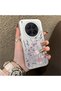 Tecno Camon 40 Premier Compatible Light Purple Lavender and Wildflower Case, Elevated Lens Protection
