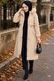 Removable Hooded Allerli Plush Bondit Coat Mink Hnt2804