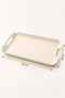 Metal Serving Tray Rectangular Decorative Presentation Tray 40*37 Soft Cream - 2