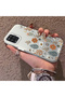 Samsung Galaxy A12/M12 Compatible Retro Daisy Moon and Leaf Pattern, Rigid Case, Full Protection - 2