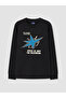 Two Mt Shop Quality Black Oval Collar Printed Boys' T-Shirt