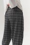 Glencheck Plaid Patterned Pleated Shalwar with Elastic Waist and Cuffs - 6