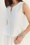 Women's Ecru Metal Button Detailed V-Neck Peplum Knitwear Vest 2785 60286529 - 6