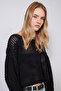 Flower Patterned Crop Knitwear Pullover - 3