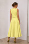 Yellow Linen A-Line Skirt and Vest Siena Set - 3