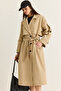 Women's Beige Windbreaker Detailed Epaulet Belted Oversize Lined Trench Coat 2020 60286525 - 6