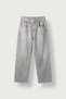 Men's Baggy Fit Straight Washed Jean Trousers Gray