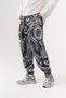 Engrave Motif Patterned Pleated Shalwar with Elastic Waist and Cuffs - 3