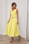 Yellow Linen A-Line Skirt and Vest Siena Set - 6