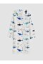 Mixed Shark Patterned Boys' Bathrobe (W6) - 3