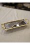 Gold Framed Rectangular Serving Plate 30X15 cm - 4