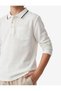 Cotton Button Long Sleeve Polo Neck Basic School T-Shirt - 4