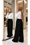 Modal Fabric Skirt Trousers with Elastic Waist, Adjustable Drawstrings and Pockets