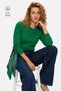 Shanu Green Crew Neck 100% Cotton Embroidered Standard Fit Women's Knitwear