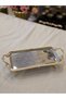 Gold Framed Rectangular Presentation and Serving Plate 35X19 cm - 2