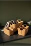 3-Piece Rattan Wicker Decorative Organizer Basket with Handles