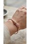 Rose Gold Adjustable Ball Bracelet - Tarnish-Resistant Steel Antiallergic Women's Bracelet