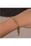 Rose Gold Gurmet Chain Bracelet - Gurmet Chain Gold Color Steel Bracelet – Non-Tarnish Stainless Classic Mesh Link Chain Women/Unisex Jewelry - 2