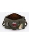 Unisex Medium Size Canvas Travel and Sports Bag with Leather Detail and Shoulder Strap 52X28X19 cm - 6