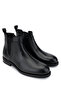 Men's Genuine Leather Black Casual Boots - 2