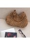 Handmade Bamboo Handle Lined Knitted Bag – Handcrafted Straw-Looking Shoulder Bag - 3