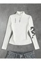 Long Sleeve Japan Far East Graphic Printed Turtleneck Blouse Body