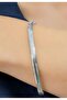 Silver Snake Chain Bracelet - Italian Flat Crushed Chain Bracelet - Silver Color Non-Tarnish Steel Classic Thick Unisex Bracelet - 2