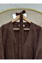 Meltemay Double Pocket Tied Knitwear Cardigan-Kr6012 Brown - 3