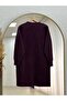 Meltemay Double Pocket Tied Knitwear Cardigan-Kr6012 Plum - 7