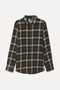 Men's Khaki Plaid Regular Fit Long Sleeve Shirt